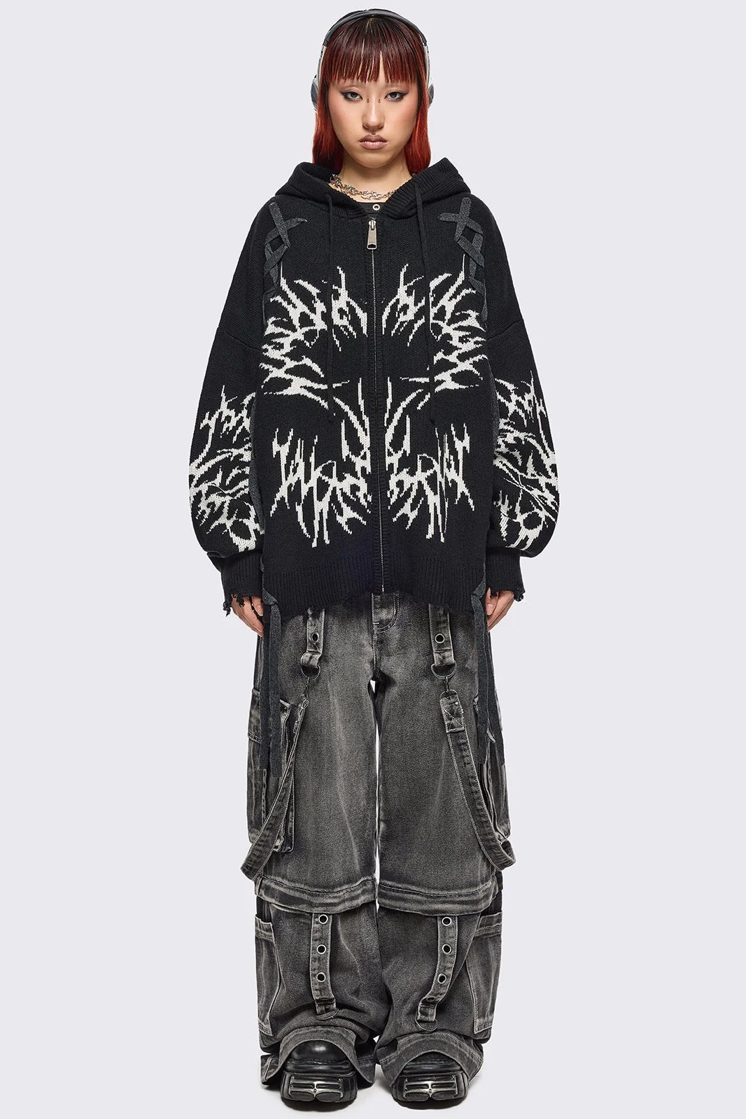 Abyx Knitted Zip-Up Hoodie - Image 2