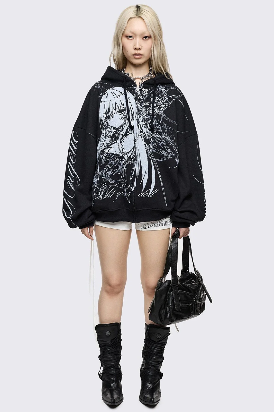 Angelic Insanity Zip Up Hoodie - Image 2