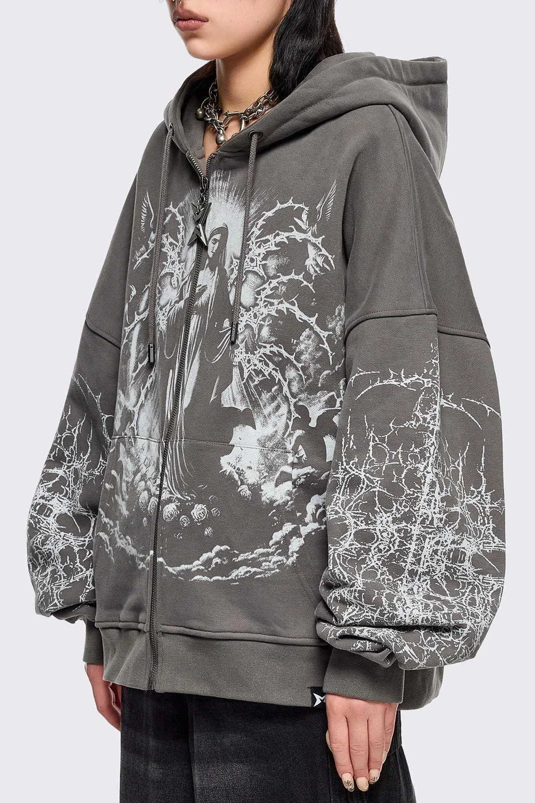 Ascension Grey Zip Up Hoodie - Image 2