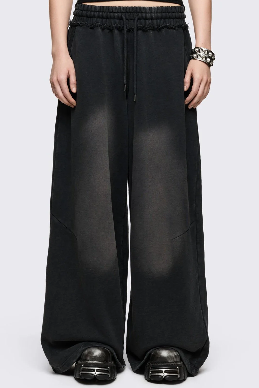 Blur Black Washed Sweatpants