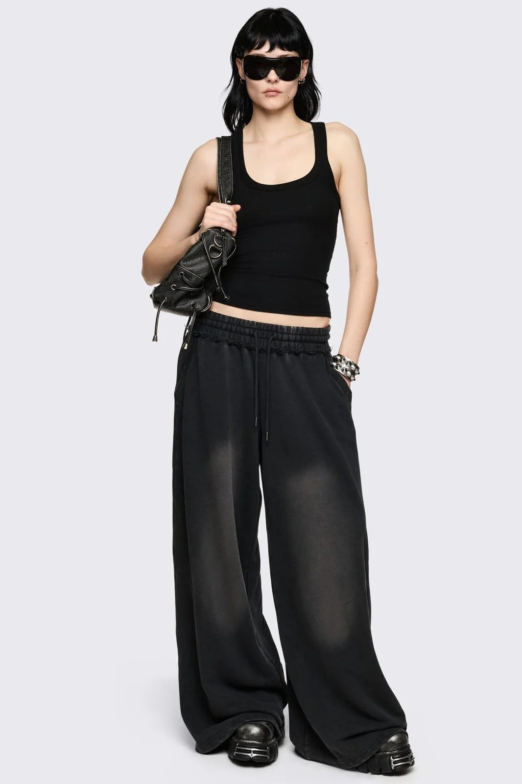Blur Black Washed Sweatpants - Image 2
