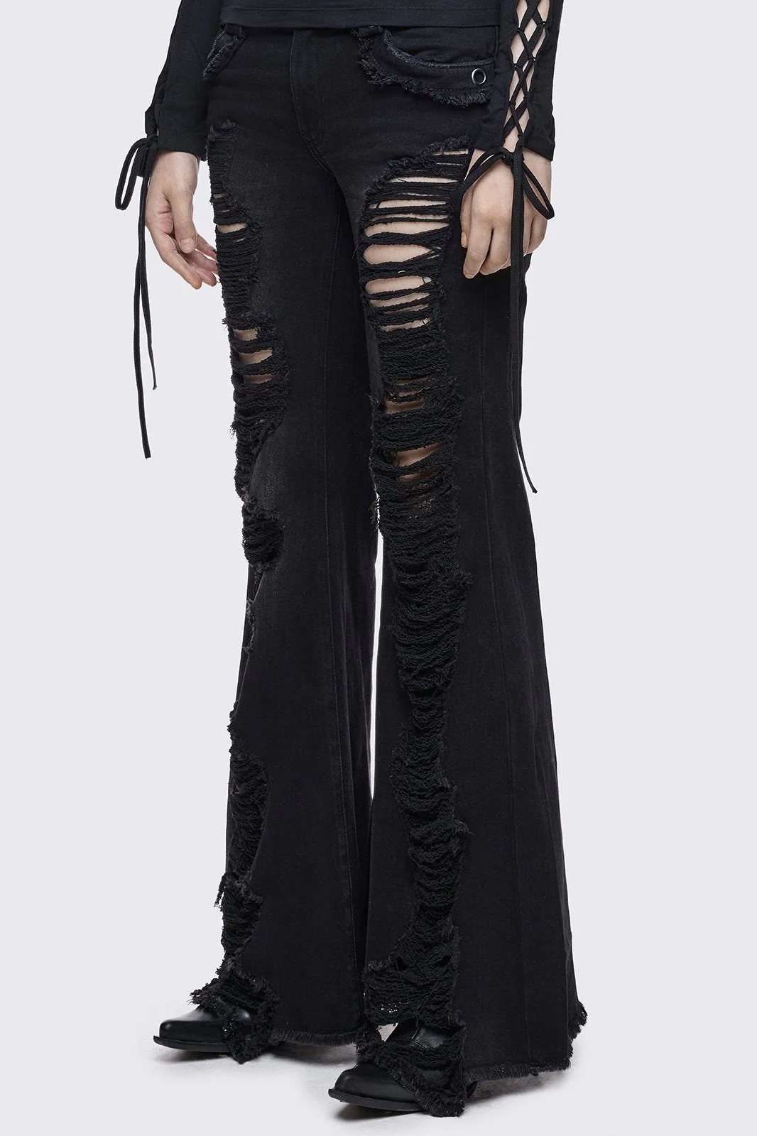 Brooke Black Flared Jeans - Image 2