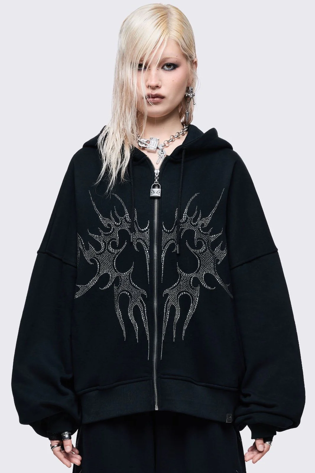 Burning Heart Zip Up Hoodie