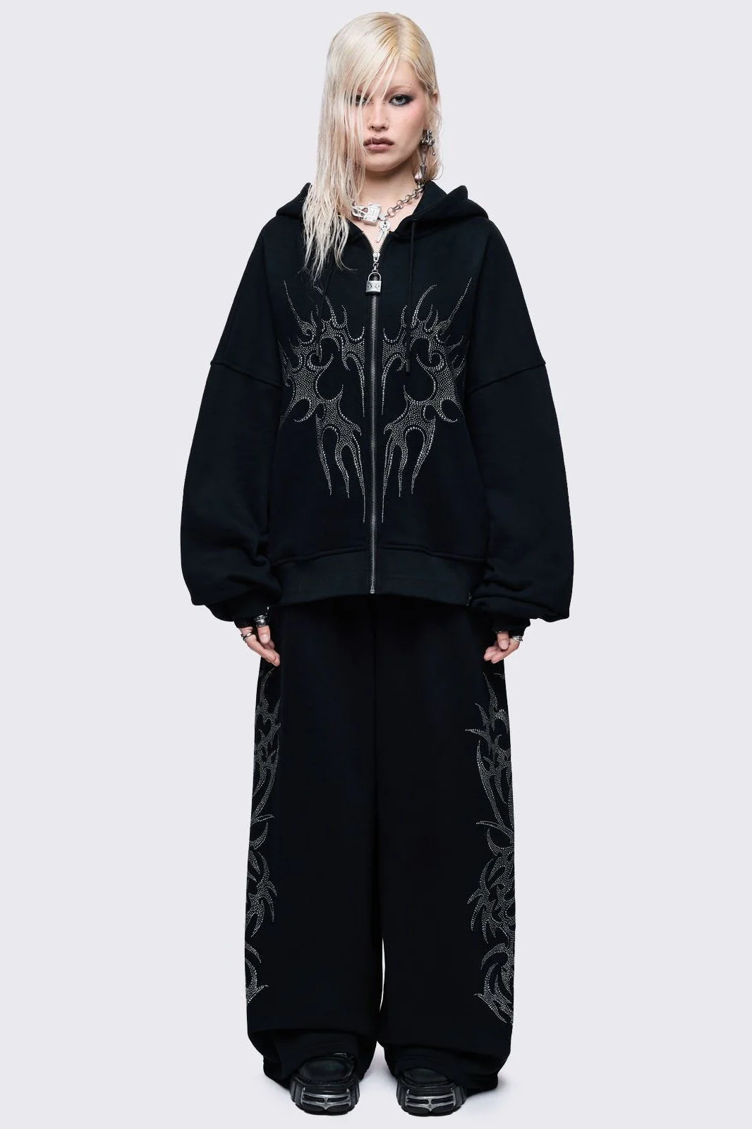Burning Heart Zip Up Hoodie - Image 2
