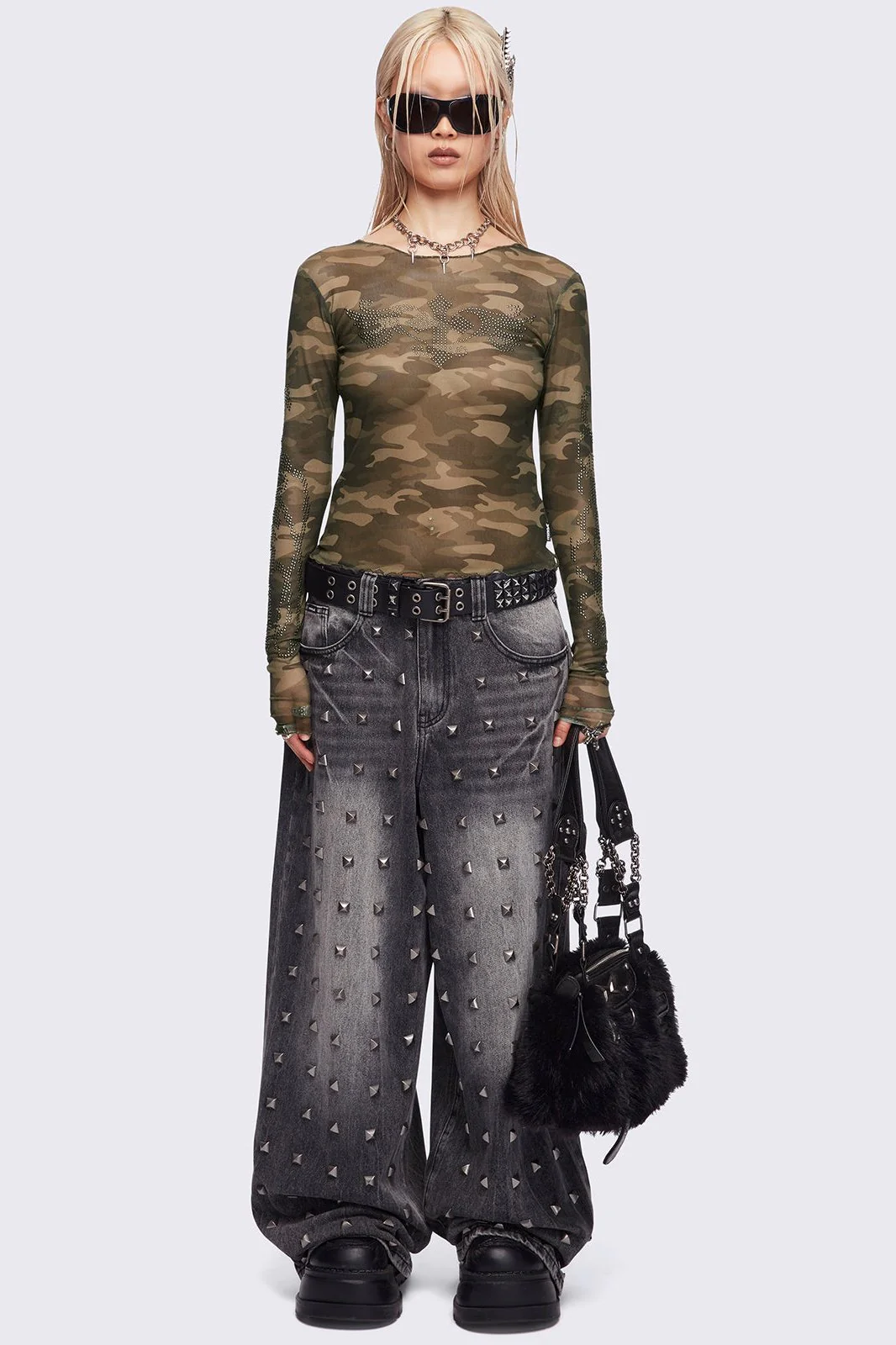 Camo Crush Mesh Top - Image 2