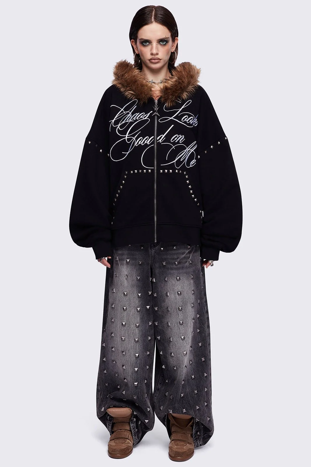 Chaotic Self Zip Up Hoodie - Image 2