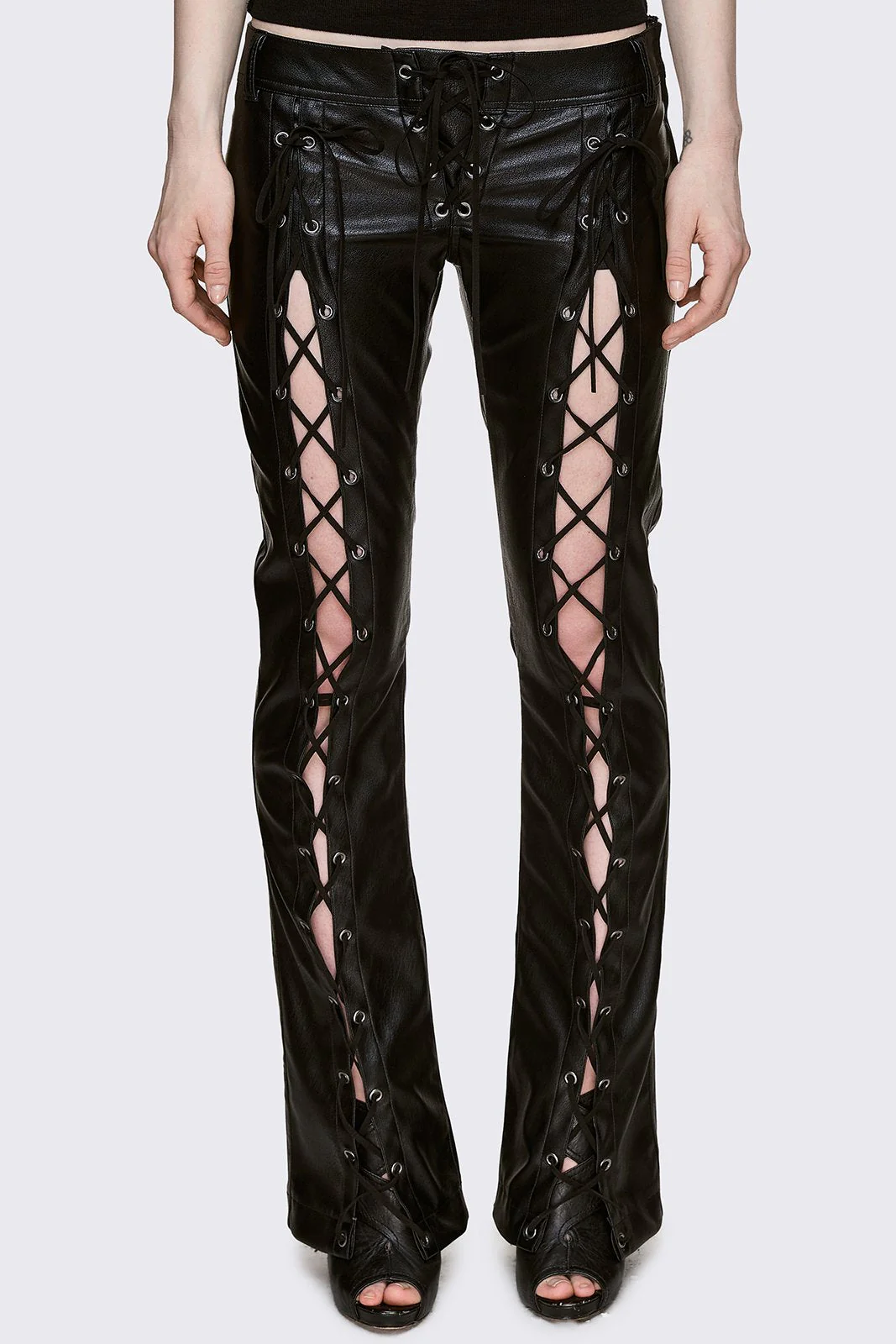 Deb Vegan Leather Flared Pants