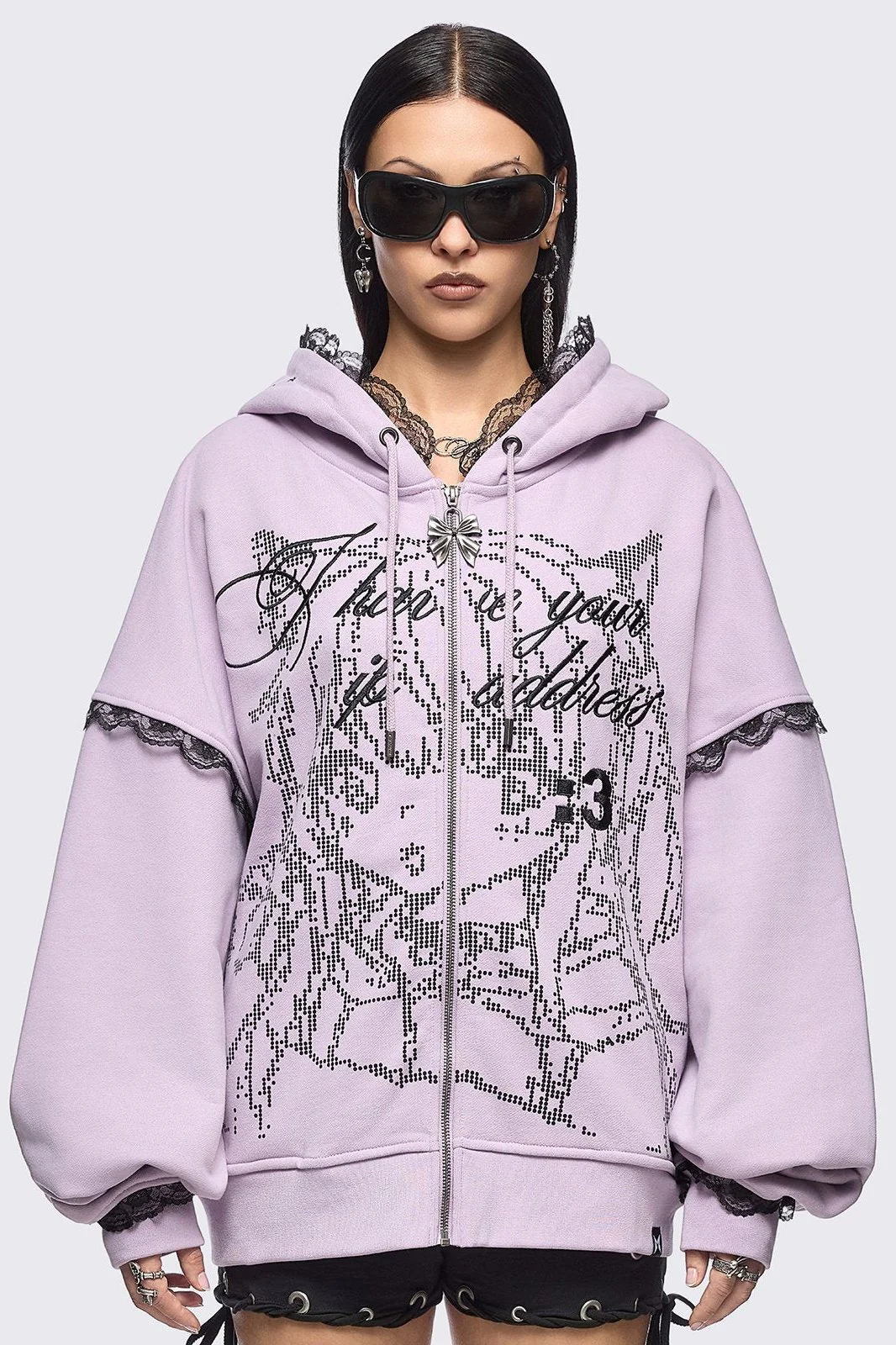 Ip Address Pink Zip Up Hoodie