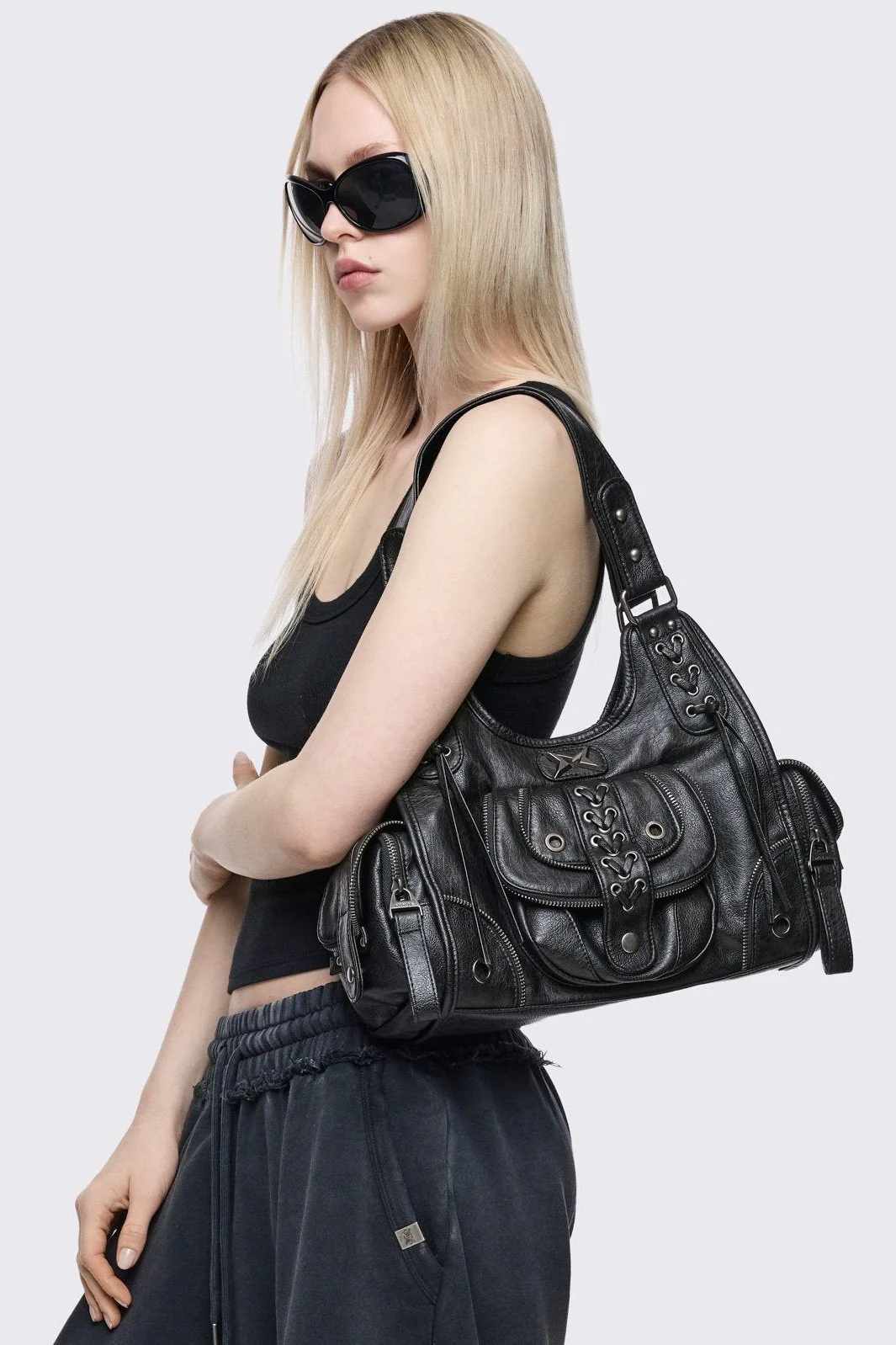 Jules Vegan Leather Shoulder Bag - Image 2