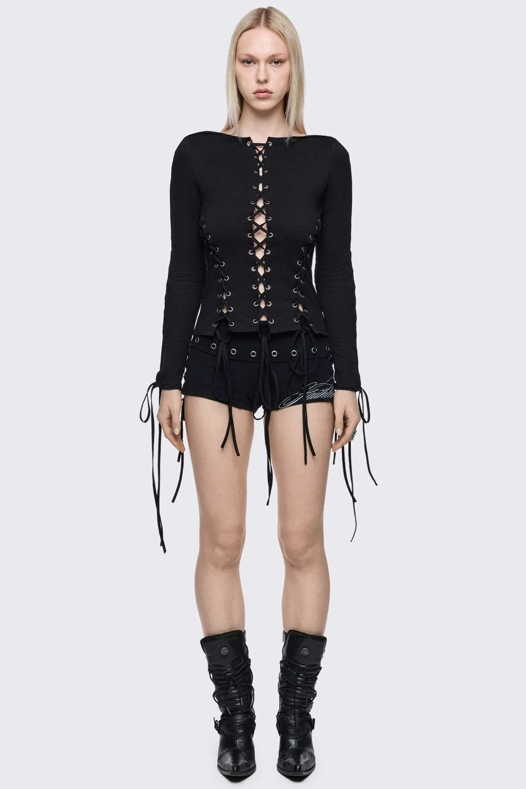 Kalee Lace-Up Top - Image 2