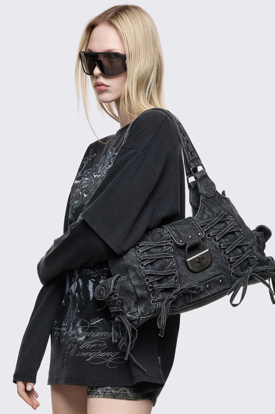 Locklyn Denim Shoulder Bag - Image 2