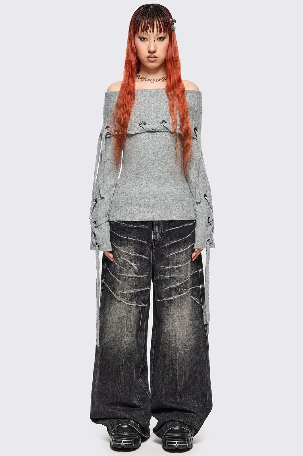 Lou Off-Shoulder Sweater - Image 2