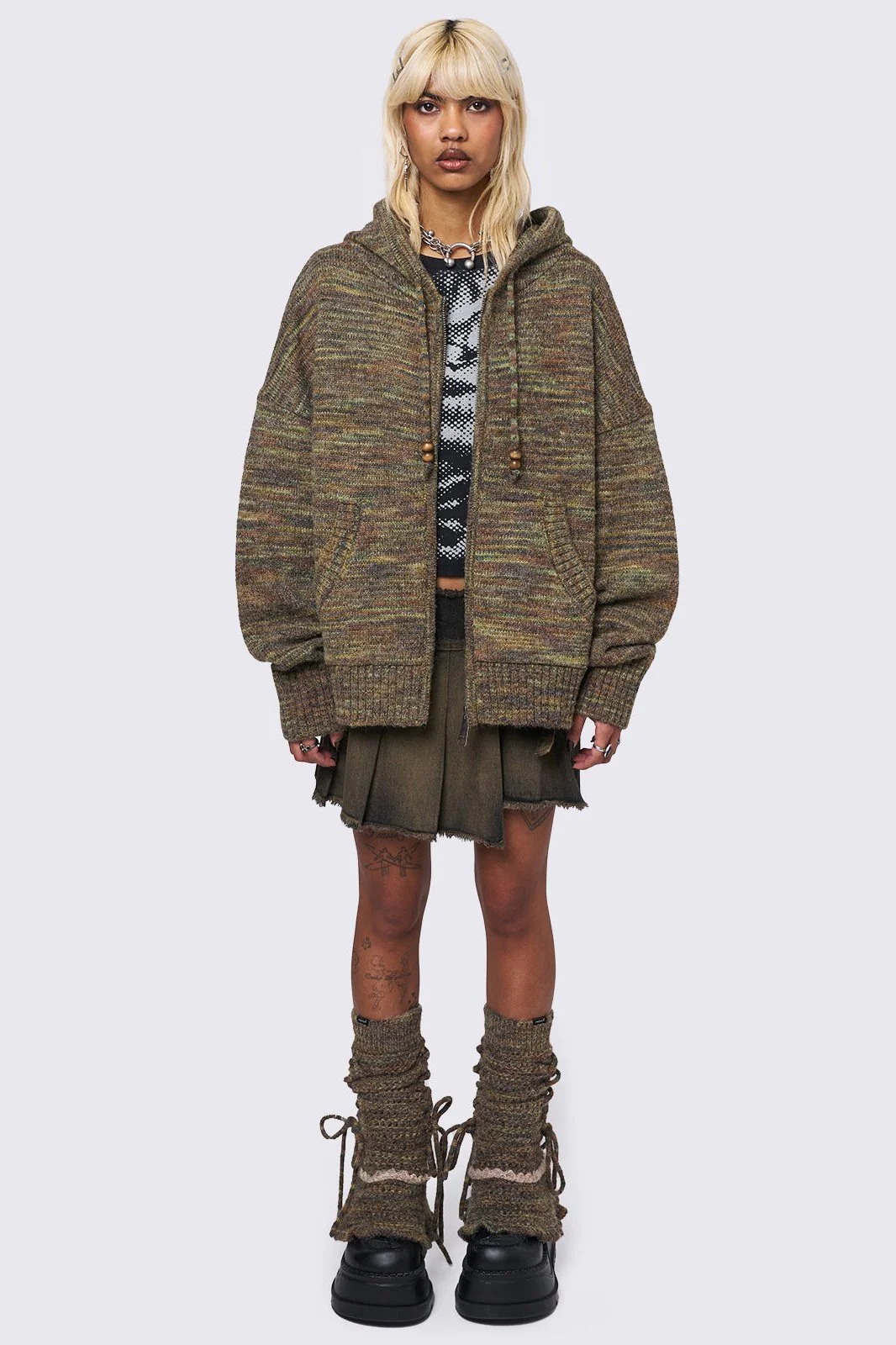 Maple Knitted Zip-Up Hoodie - Image 2