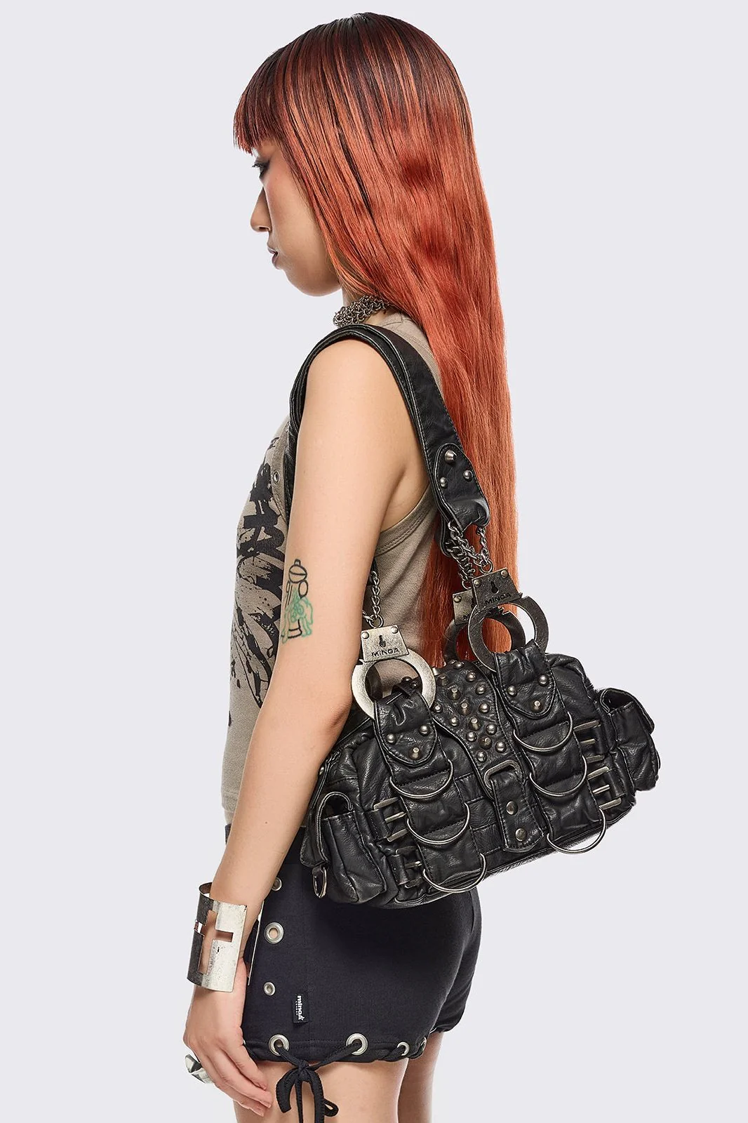 Mugshot Vegan Leather Shoulder Bag - Image 2