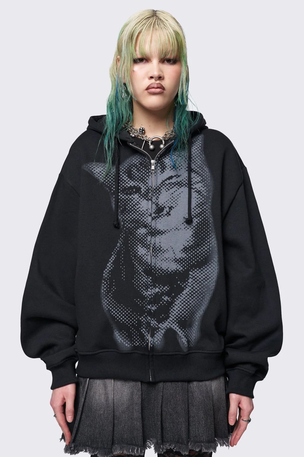 Pixel Kitty Zip Up Hoodie