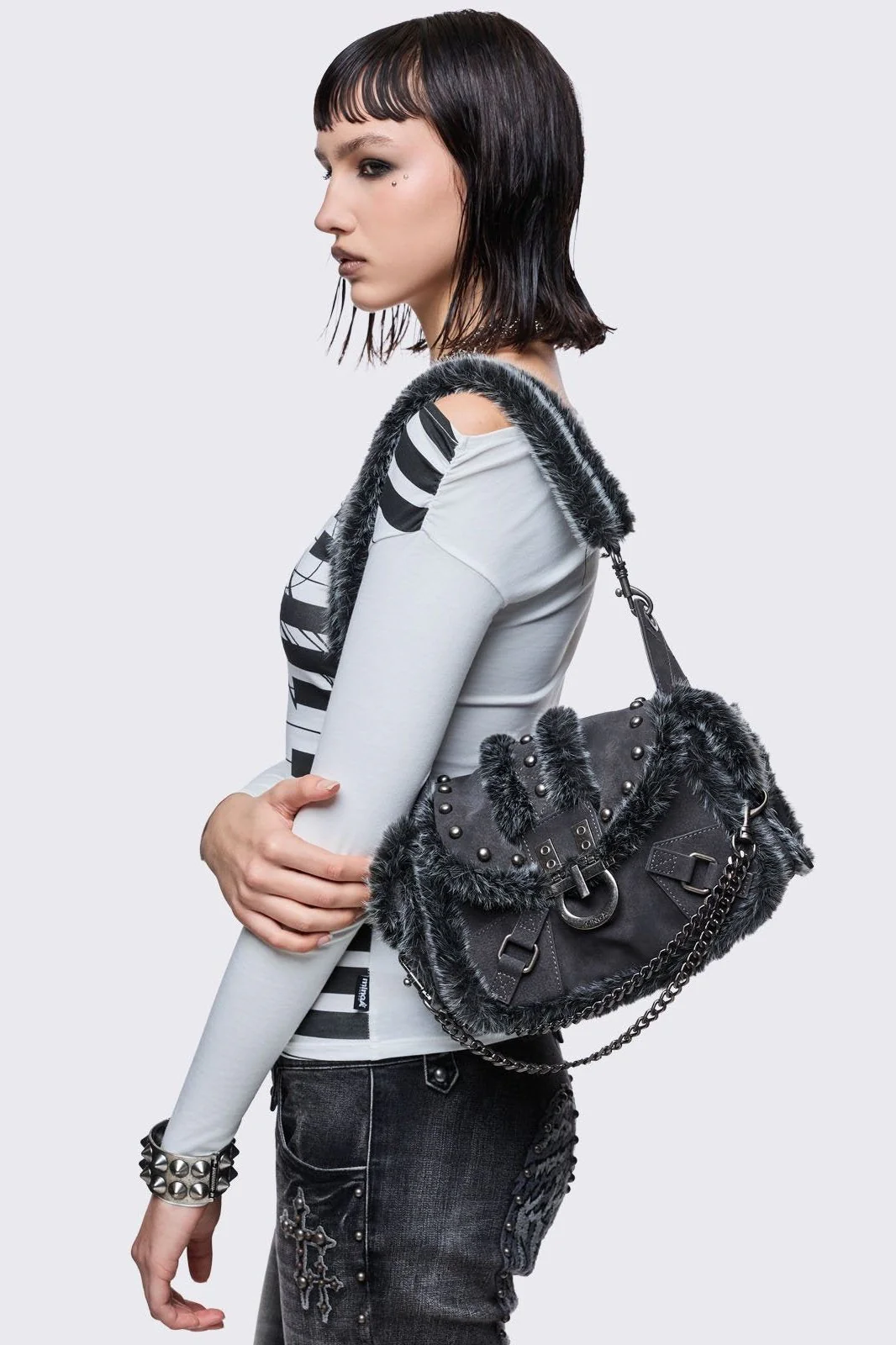 Polly Vegan Suede Shoulder Bag