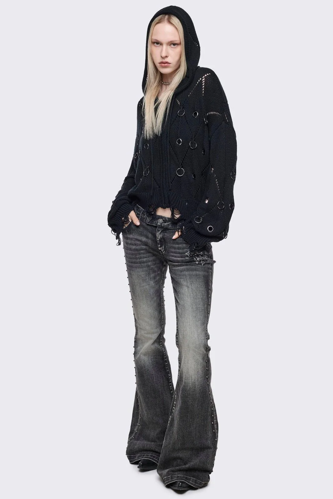 Ruin Knitted Zip-Up Hoodie - Image 2