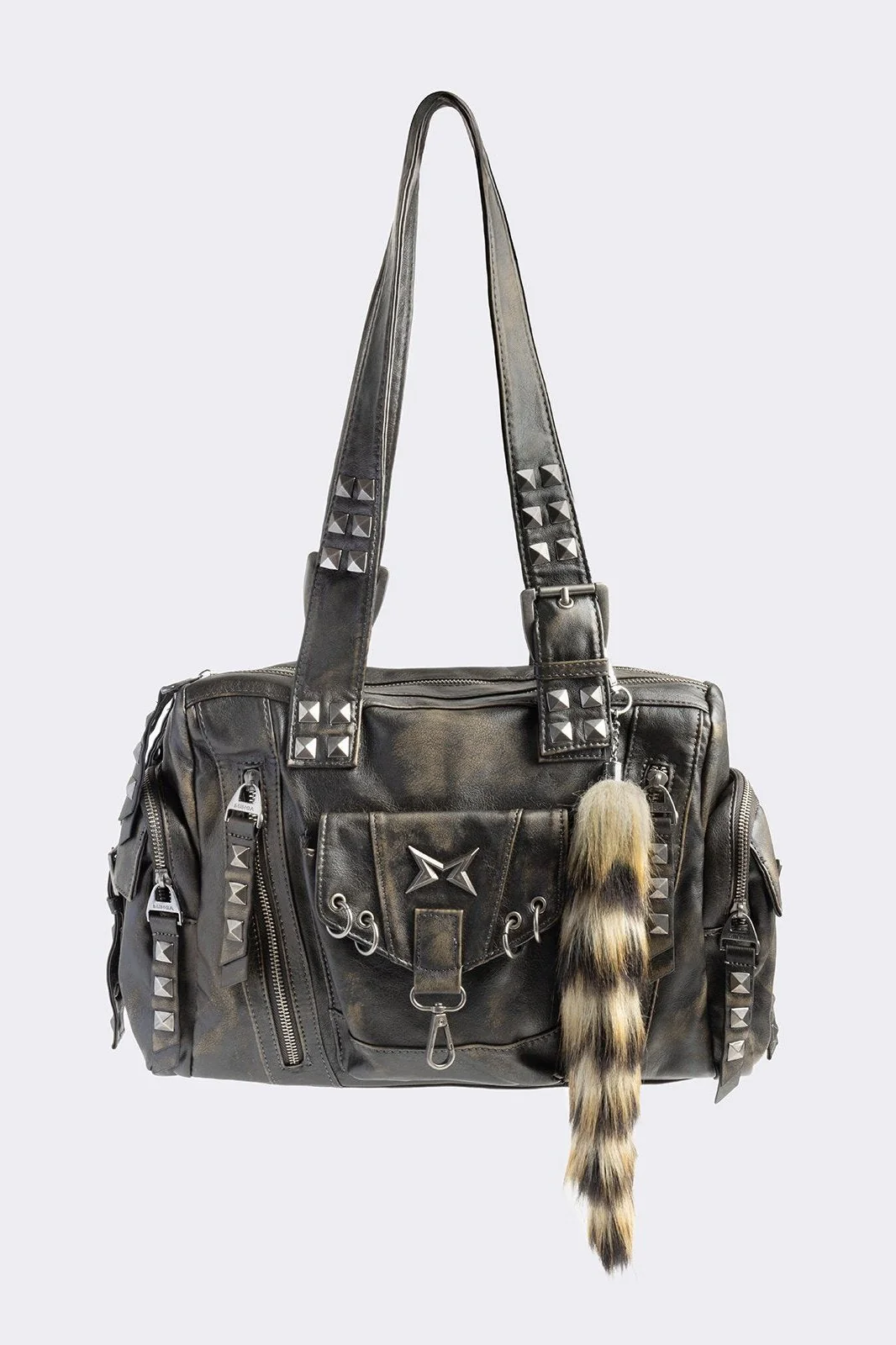 Sharp Vegan Leather Shoulder Bag