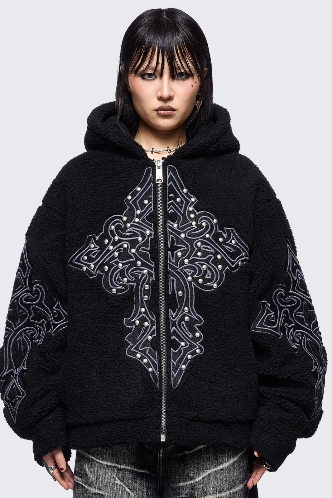 Sinner Black Borg Jacket