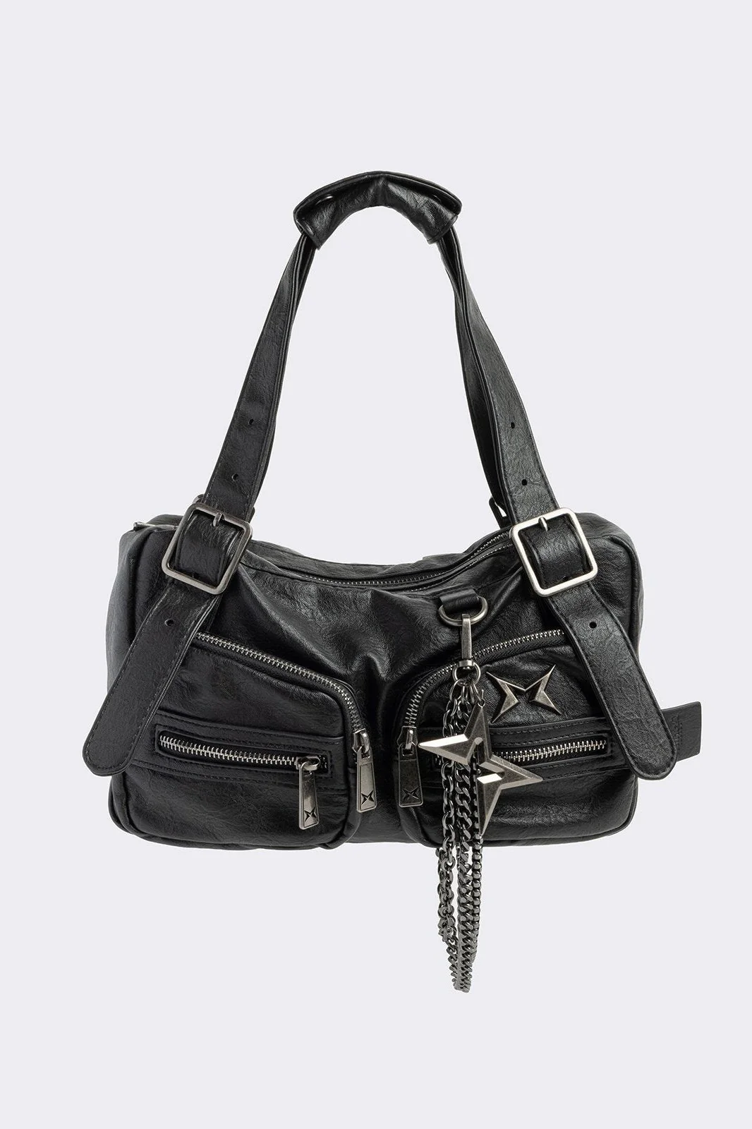 Soot Vegan Leather Shoulder Bag