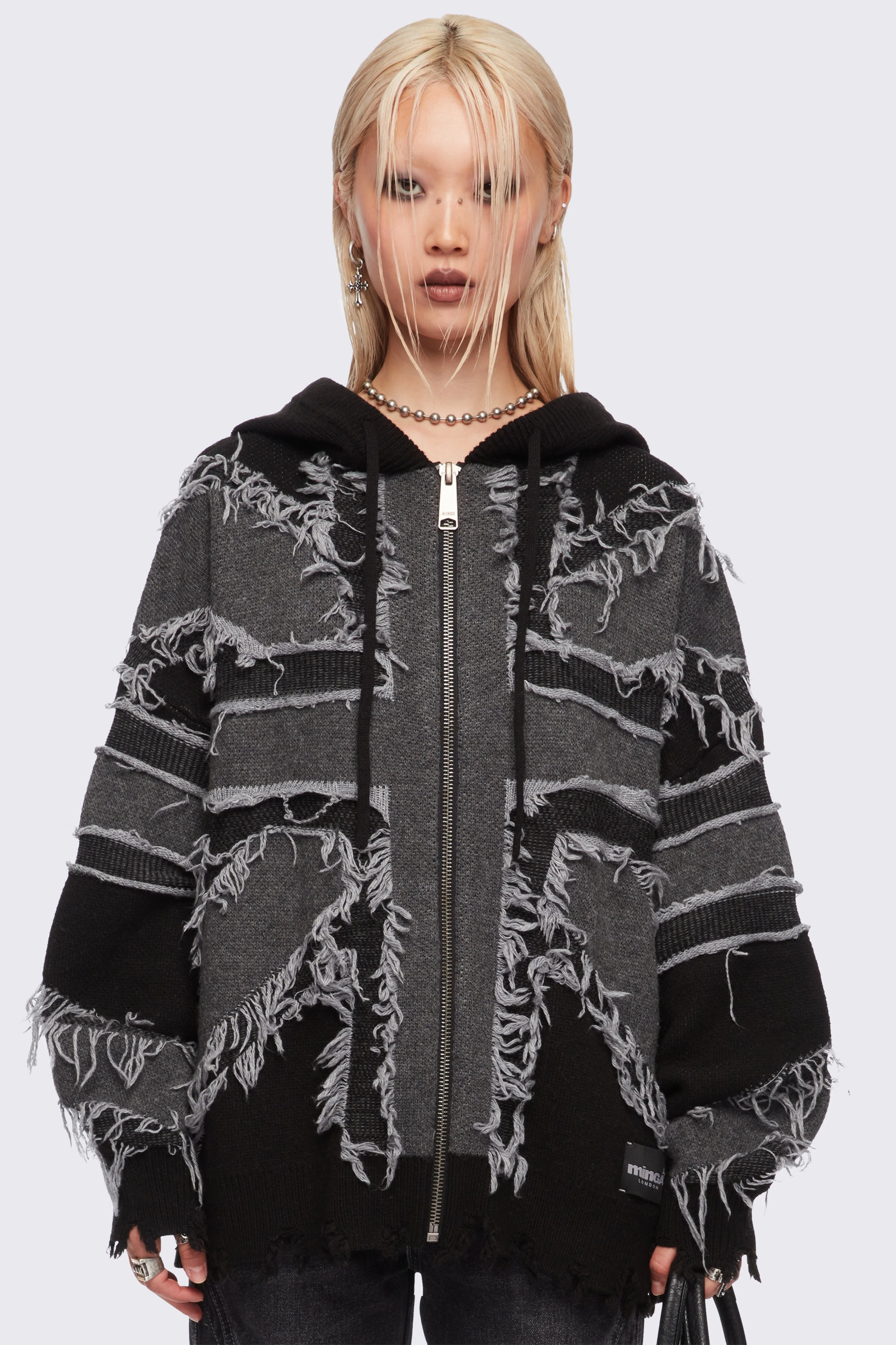 Union Jack Knitted Zip-Up Hoodie